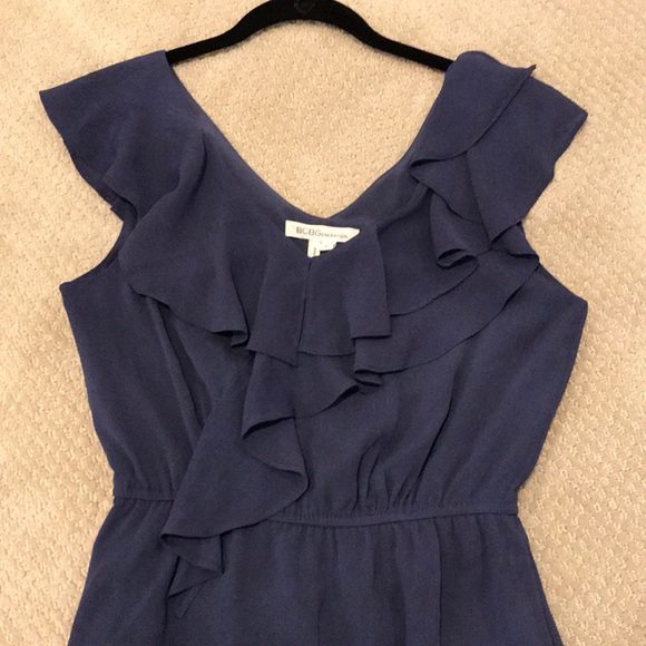 BCBGeneration Blue Smoke Sleeveless Ruffle Dress - Picture 4 of 8